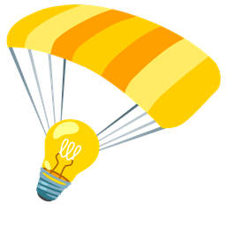 parachute and light bulb