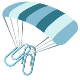 parachute and linked paperclips