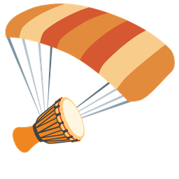 parachute and long drum