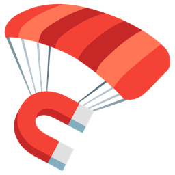 parachute and magnet