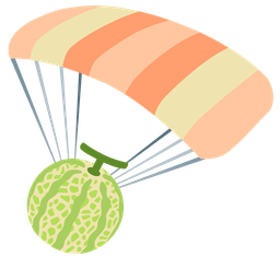 parachute and melon