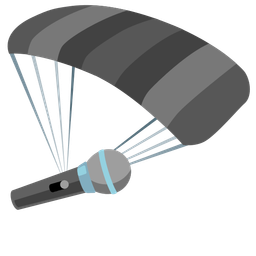 parachute and microphone