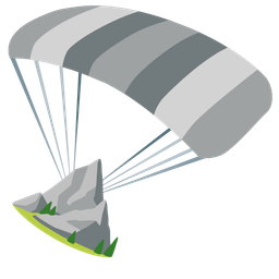 parachute and mountain