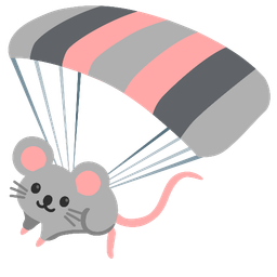 parachute and mouse face
