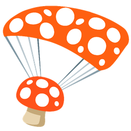 parachute and mushroom