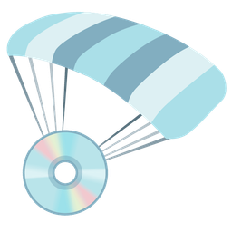 parachute and optical disk