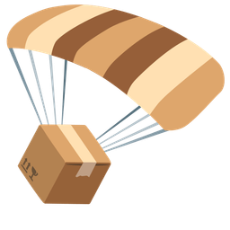 parachute and package