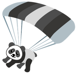 parachute and panda