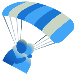 parachute and people hugging
