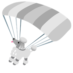 parachute and poodle
