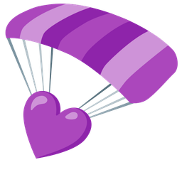 parachute and purple heart