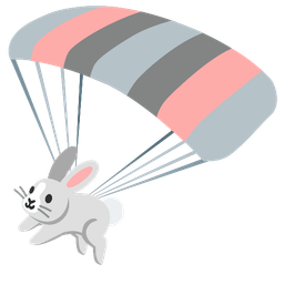 parachute and rabbit face
