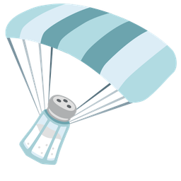 parachute and salt