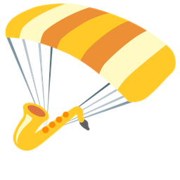 parachute and saxophone