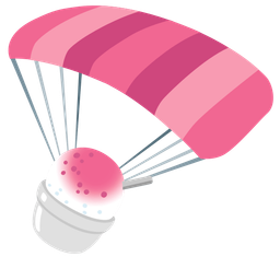 parachute and shaved ice