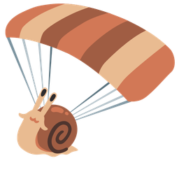 parachute and snail