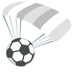 parachute and soccer ball