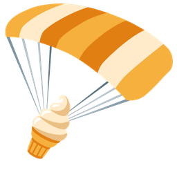 parachute and soft ice cream