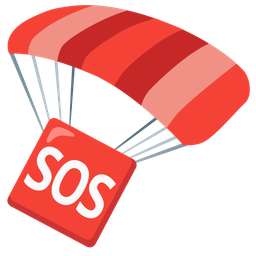 parachute and SOS button