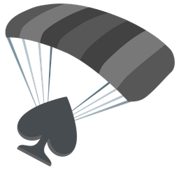 parachute and spade suit