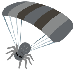 parachute and spider