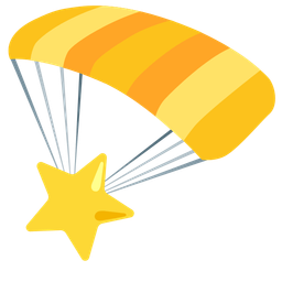 parachute and star