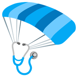 parachute and stethoscope
