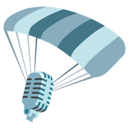 parachute and studio microphone
