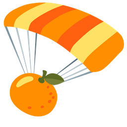 parachute and tangerine