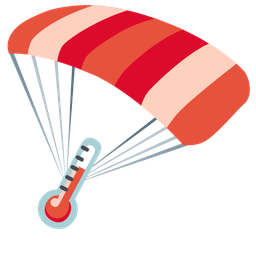 parachute and thermometer