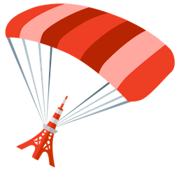 parachute and Tokyo tower