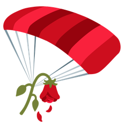 parachute and wilted flower
