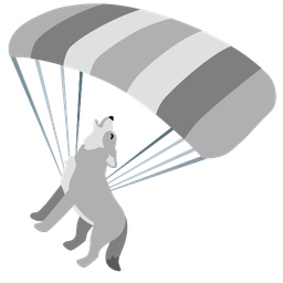 parachute and wolf