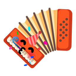 partying face and accordion