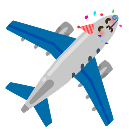 partying face and airplane