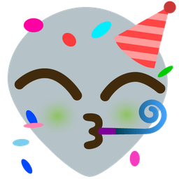 partying face and alien