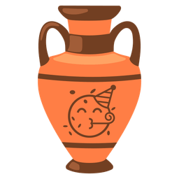 partying face and amphora