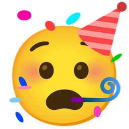 partying face and anguished face