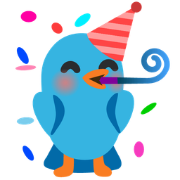 partying face and bird