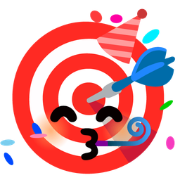 partying face and bullseye