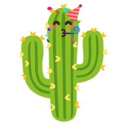 partying face and cactus