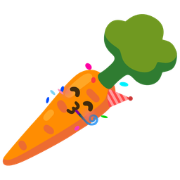 partying face and carrot