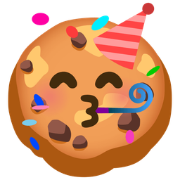 partying face and cookie