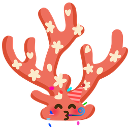 partying face and coral