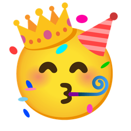 partying face and crown