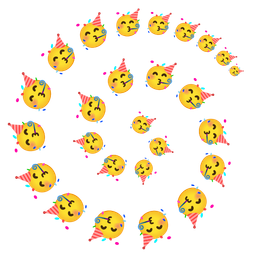 partying face and cyclone