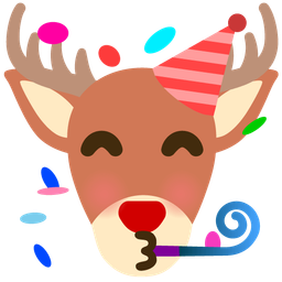 partying face and deer