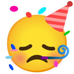 partying face and disappointed face