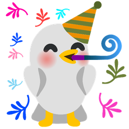 partying face and dove