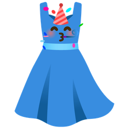 partying face and dress